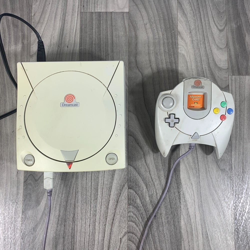 SEGA Dreamcast Console - White With Controller And Memory Tested Working